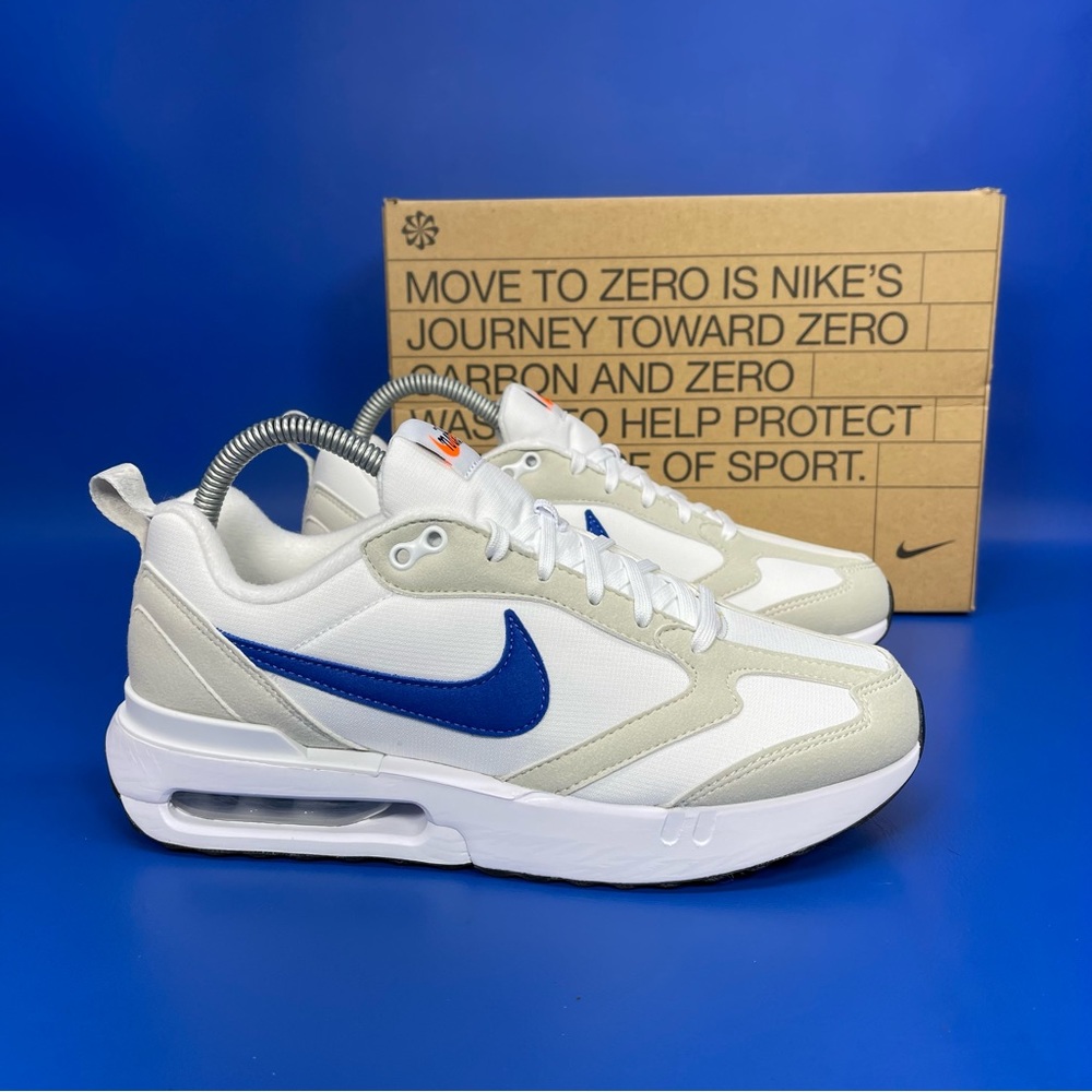 NEW Nike Air Max Dawn GS Shoes White Game Royal Light Bone
